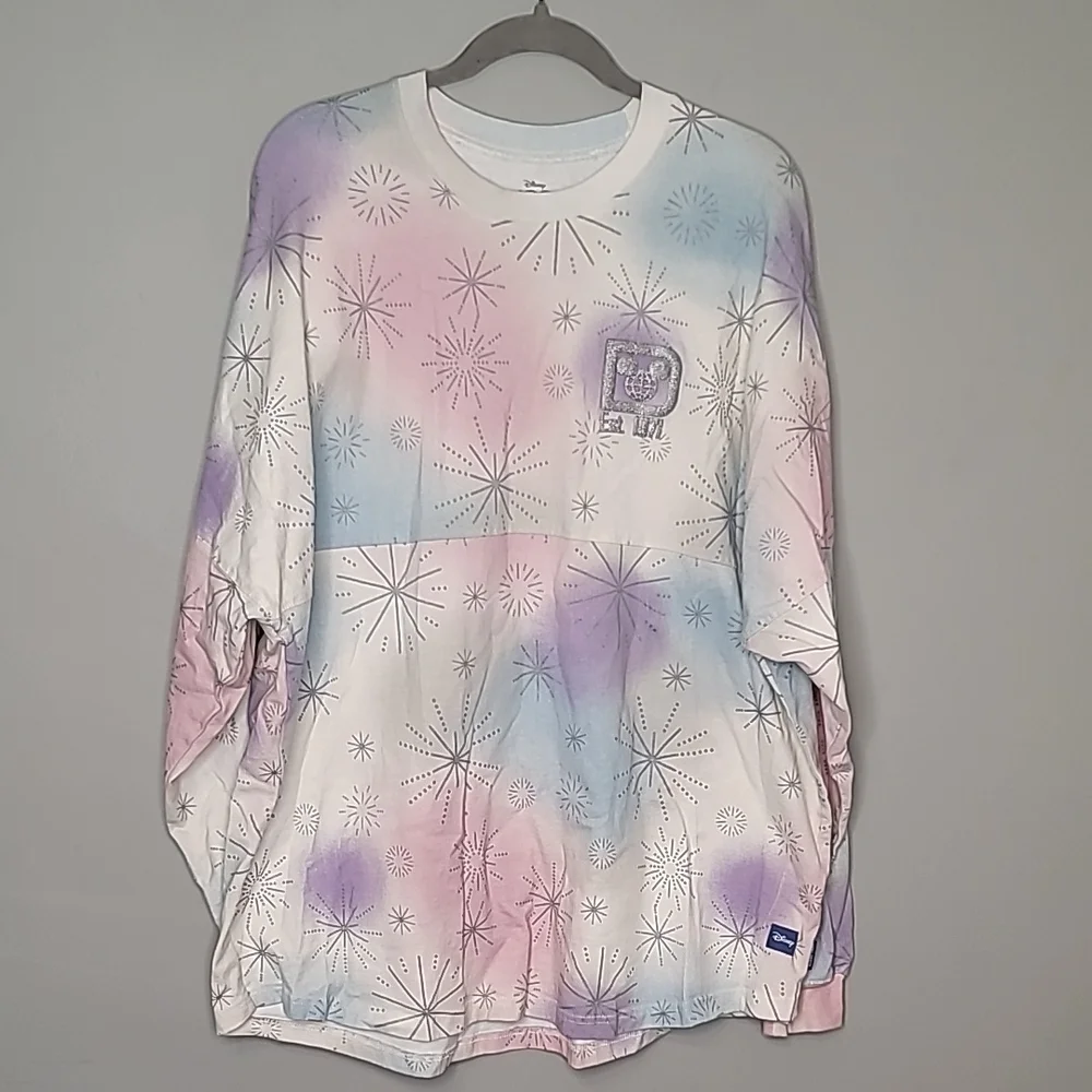 Disney Spirit Jersey 100th anniversary Pastel Tie-Dye long sleeve shirt size XXL - Picture 2 of 12